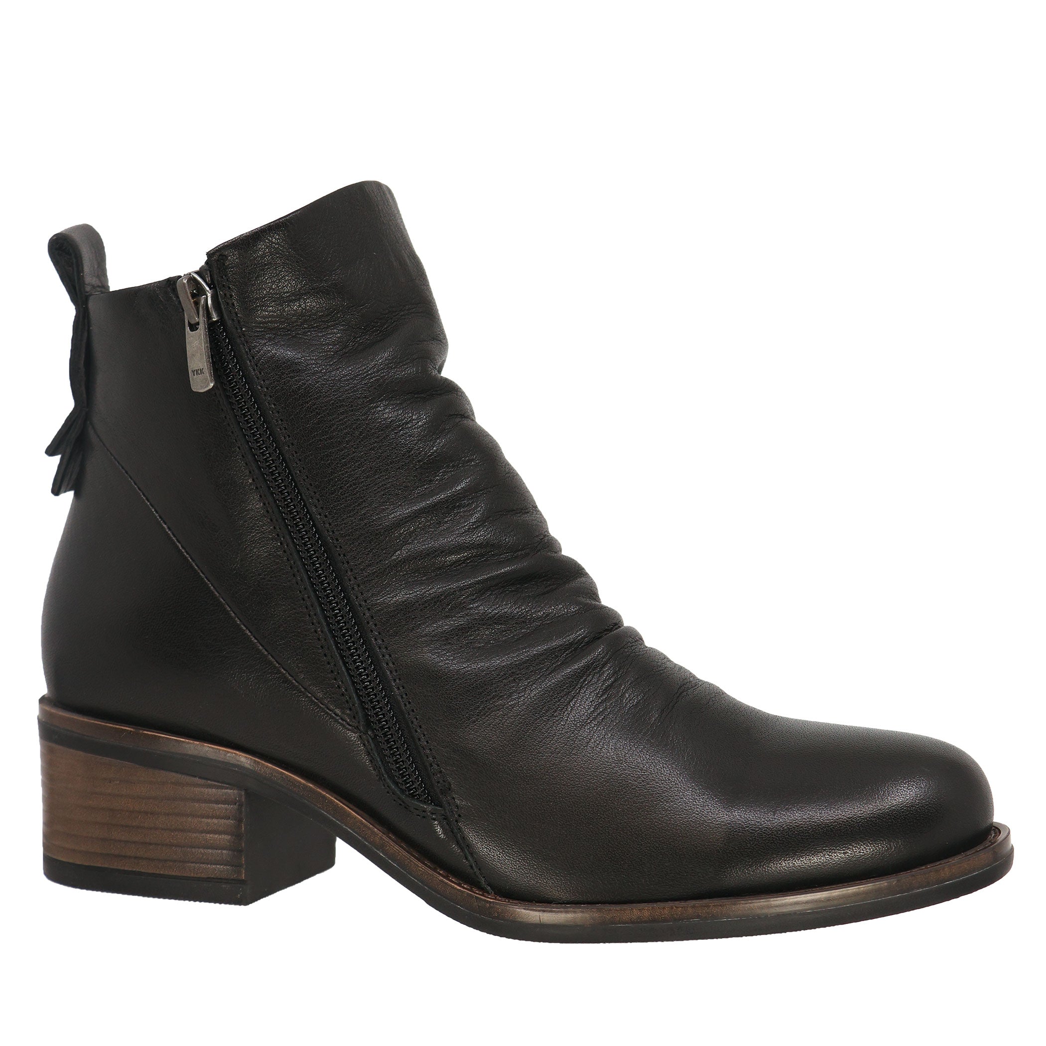 EVERLY ANDREA BLACK LEATHER BOOTS