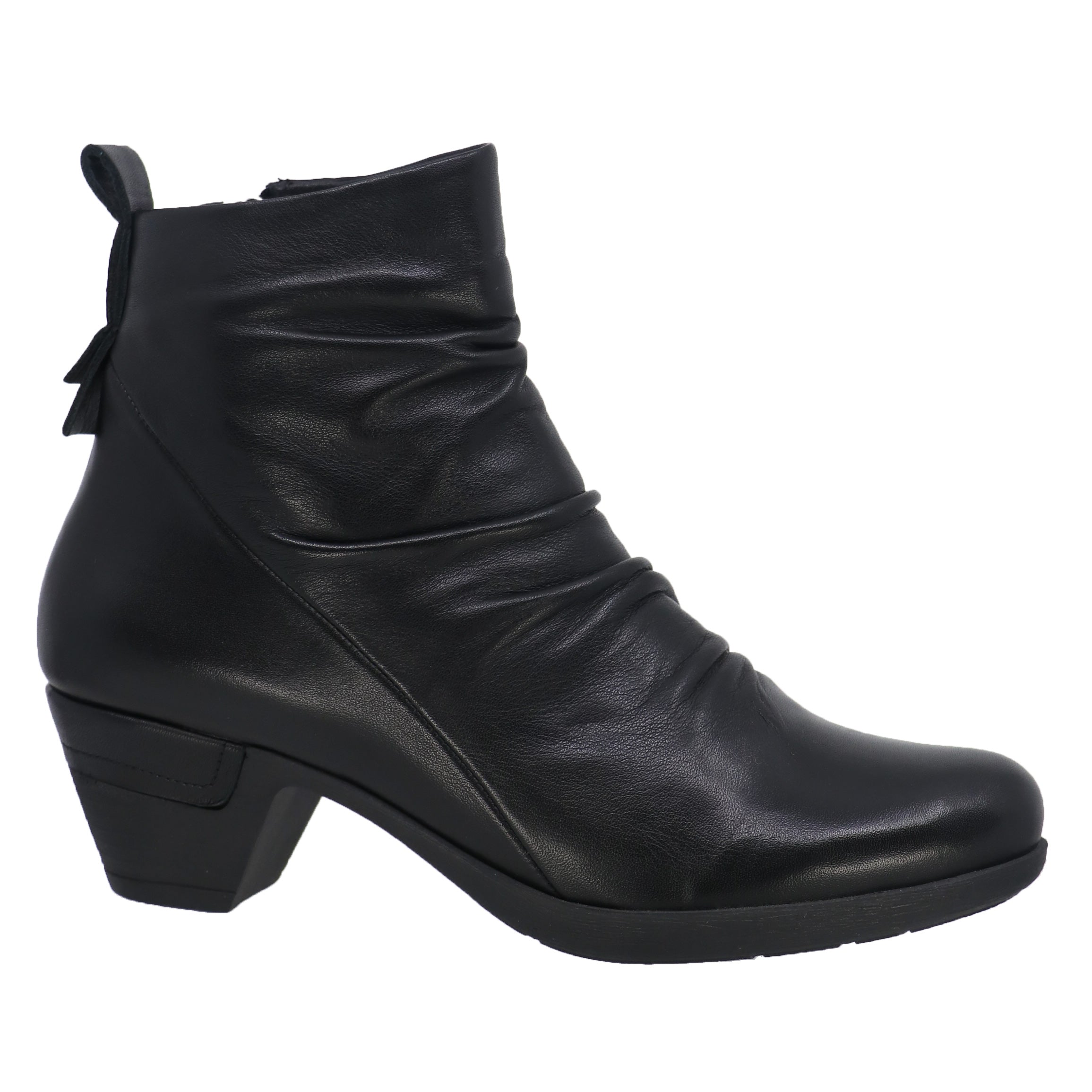 EVERLY MONICA BLACK LEATHER BOOTS